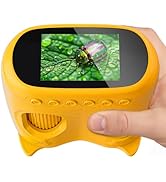 2-in-1 Kids Microscope Telescope, Temodu 2.0" 1000X Digital Microscope for Kids, HD Portable Educ...
