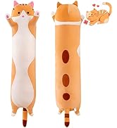 Rexinc Long Cat Plush Pillow Toy Sleeping Pillow Cute Cartoon Cat Stuffed Animals Soft Long Body ...