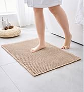 Disolla Waffle Bath Mat, Non Slip Absorbent Small Bathroom Rug, Machine Washable Quick Dry Ultra ...