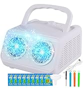SHCKE Automatic Bubble Machine Upgrade Bubble Blower with 2 Fans,Plug in or Battery Operated Port...