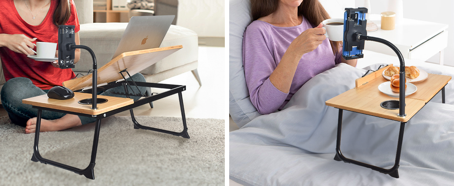 laptop stand for bed in bed