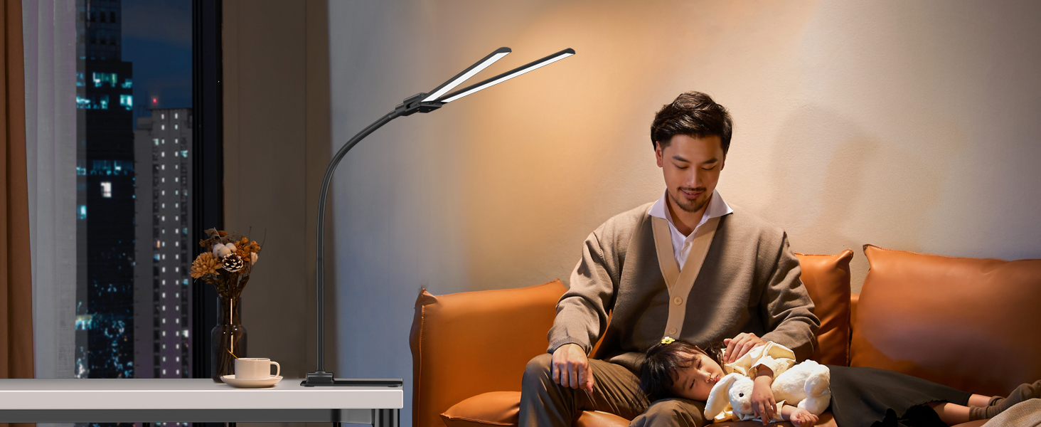 double head desk lamp