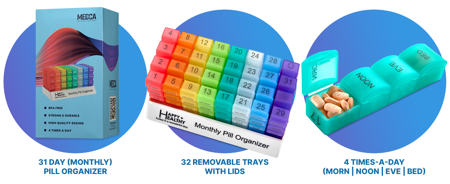 31 day monthly pill organizer