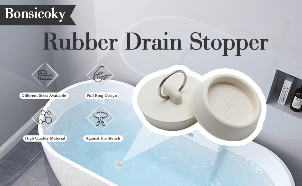 Bonsicoky Rubber Drain Stopper