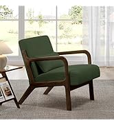 Yaheetech Accent Chair for Living Room, Corduroy Mid Century Modern Reading Armchairs with Lumbar...