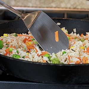 rice, cast iron, spatula, solid, sturdy, durable