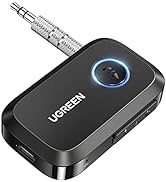 UGREEN 5.3 Aux Bluetooth Adapter for Car, [Greater Connection] Bluetooth Aux Adapter for Car, Blu...