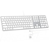 OMOTON Wired Keyboard for Mac/MacBook/iMac, with Dual Interface(Type-C and USB A) Full Size Keybo...
