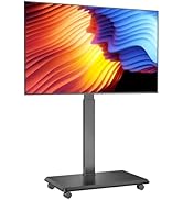 Afaloona Rolling TV Stand, Portable Mobile TV Stand for 32-75 Inch TVs up to 110 lbs, 18 Adjustab...