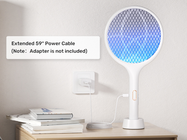 Electric Fly Swatter 4000V Bug Zapper Racket Dual Modes Mosquito Killer