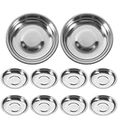 Luxshiny 10pcs Stainless Steel Sauce Dishes Small Seasoning Dishes Round Soy Sauce Dipping Bowls ...