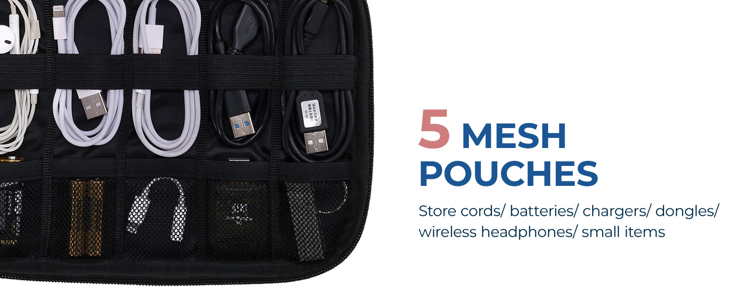 5 MESH POUCHES