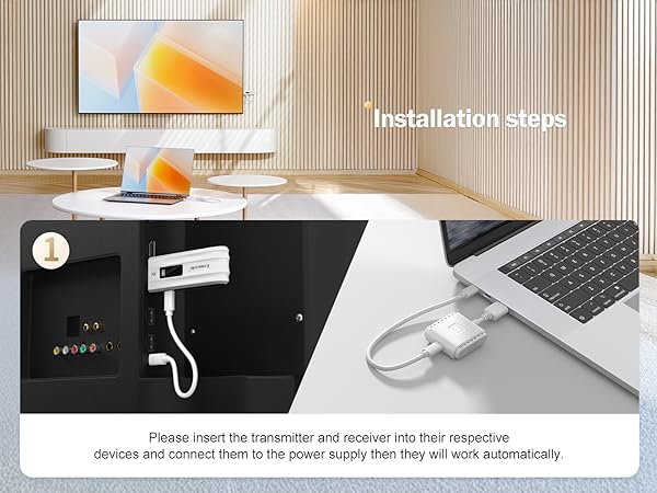 hdmi wireless video transmitter and receiver Installation steps