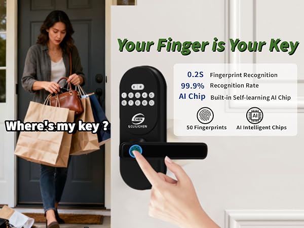 keyless entry deadbolt with fingerprint