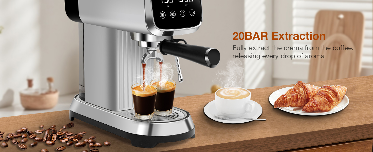 stainless steel espresso machine