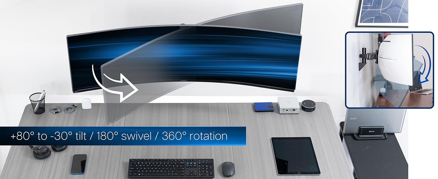 Single Ultrawide Monitor Wall Mount