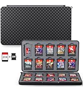 PAWDIARY Black Switch 2 Game Card Case, for 20 Slots Switch Game Cards and 20 Slots SD Cards Stor...