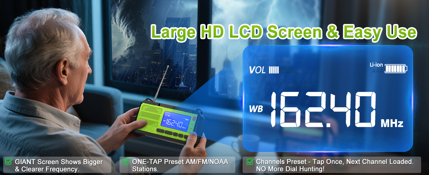 10000mAh hand crank emergency radio