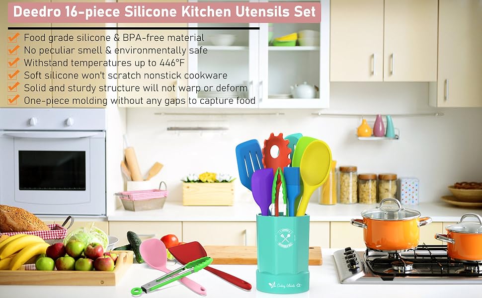 silicone cooking utensils silicone kitchen utensils set