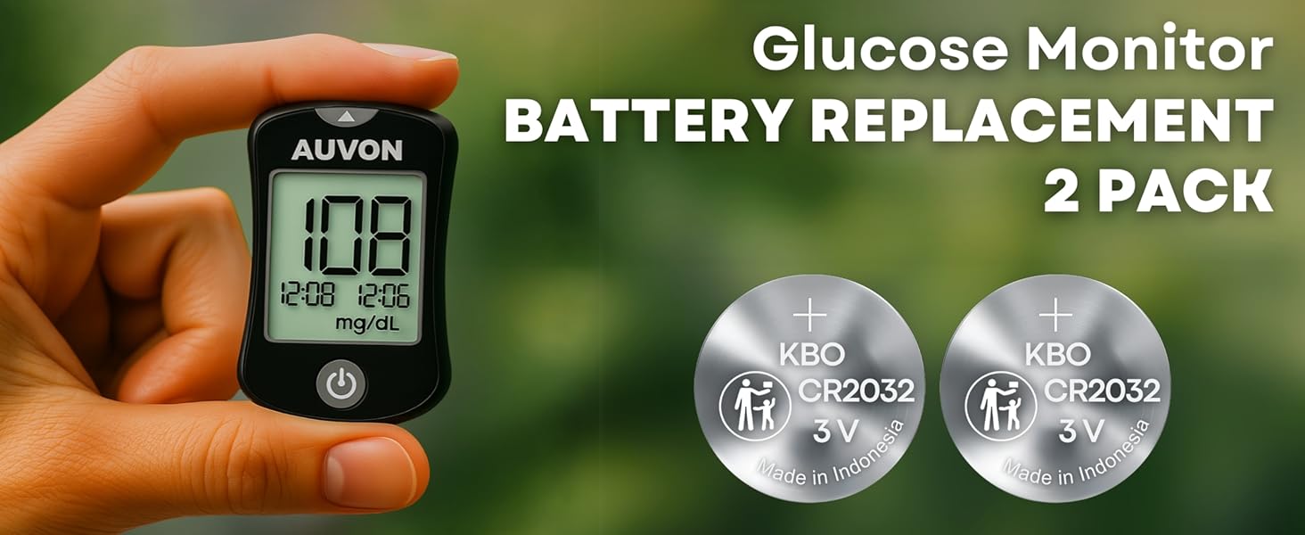 Glucose monitor battery