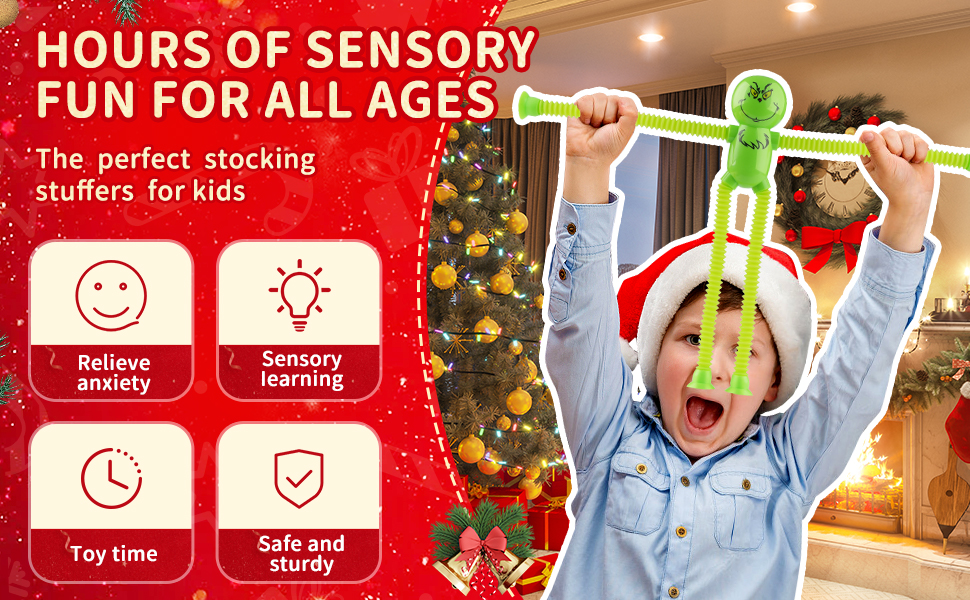 Christmas Pop Tubes Sensory Toys