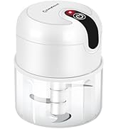 EASYSPEED Electric Garlic Chopper 1Cup, Mini USB Charging Wireless Food Processor with 304 Stainl...