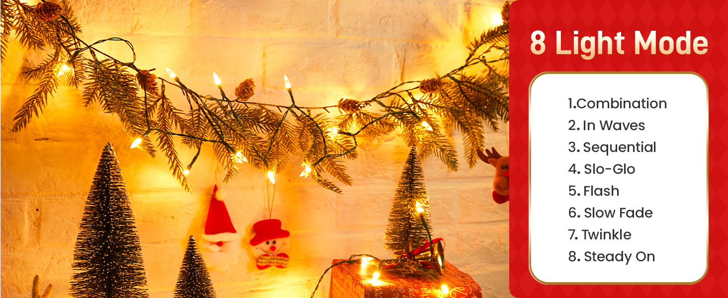 Warm white Christmas lights-2