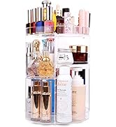 sanipoe 360 Upgraded Spinning Makeup Organizer, Adjustable Makeup Carousel Rotating Storage Rack,...