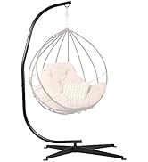 Hammock Chair Stands Hanging Hammock Stands,C Stand Outdoor Solid Steel Heavy Duty Stand Only Con...