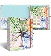 3 Ring Binder 2 Inch Ring, 2 Interior Pockets, 6 Tab Dividers, Low Profile Clipboard with Storage...