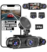 360 View 5 Channel Dash Cam Car Camera Dash Cam Front and Rear Degree 5 Channel for Cars Front an...