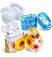 Mity rain Resin Molds Silicone for Bluetooth Earbuds Case, Epoxy Resin Casting Molds for DIY Prot...