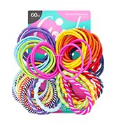 Goody Ouchless Elastic Hair Ties In Brights and Pastels - Perfect for Fine, Curly Hair and Sensit...