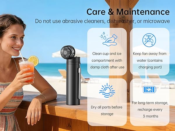 Portable Fan &amp;amp; Ice Therapy Cup