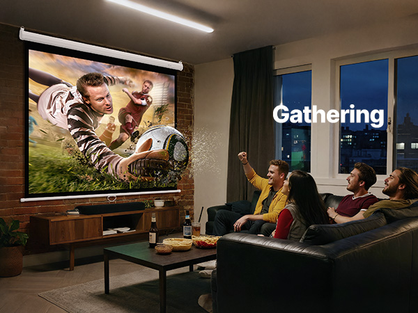 projection screen pull down