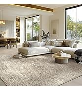 Madane 8x10 Area Rugs for Living Room, Machine Washable Vintage Rug with Anti-Slip Backing, Soft ...