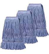 kCarpoly 3-Packs Heavy mop Header-Commercial Industrial-Grade Blue Cotton Ring-Shaped Wet use mop...