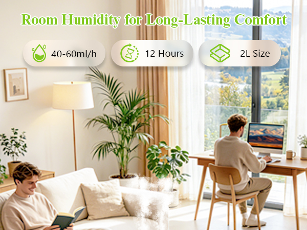 Portable Small Humidifier for Bedroom, Aroma Diffuser Personal Desktop Plant Humidifier Indoor