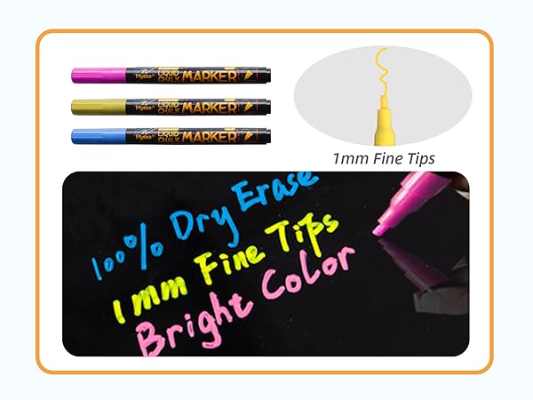 High quality markers in bright colors helps customizing chores and personalizing by color coding.