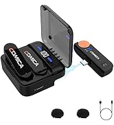 COMICA Vimo S UC Wireless Lavalier Microphone for iPhone 15/16 Android, USB C Mini Lapel Micropho...