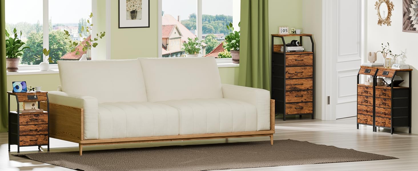 Night Stand with Charging Station