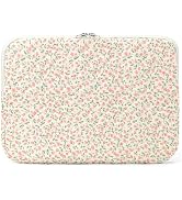 Puffy Laptop Sleeve 13-15.6 Inch Cute Quilted Laptop Protective Case Padded Floral Computer Sleev...