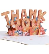 Thank You Pop Up Card,3D Floral Appreciation Greeting Card with Envelope and Note Insert,Unique K...
