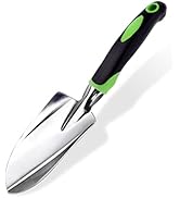 Garden Trowel &amp; Hand Wide Shovel Pointed with Soft Rubberized Non-Slip Ergonomic Handle for Plant...