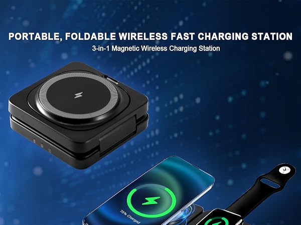 3-in-1 Magnetic Wireless Charging Station