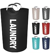 EpicTotes 115L Large Laundry Basket, Freestanding Waterproof Laundry Hamper, Collapsible Folding ...
