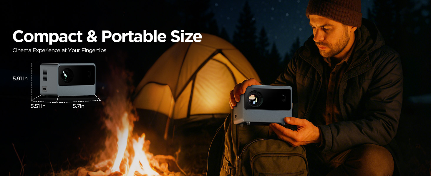 1080p 4k smart projector portable wireless indoor outdoor video projector with wifi and bluetooth