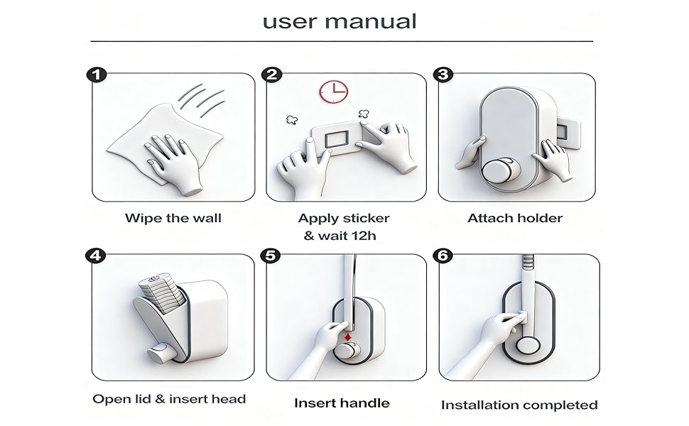 easy to install toilet brush