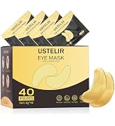 USTELIR Under Eye Patches, 40 Pairs Eye Mask for Dark Circles, Puffy Eyes, Undereye Bags,Wrinkles...
