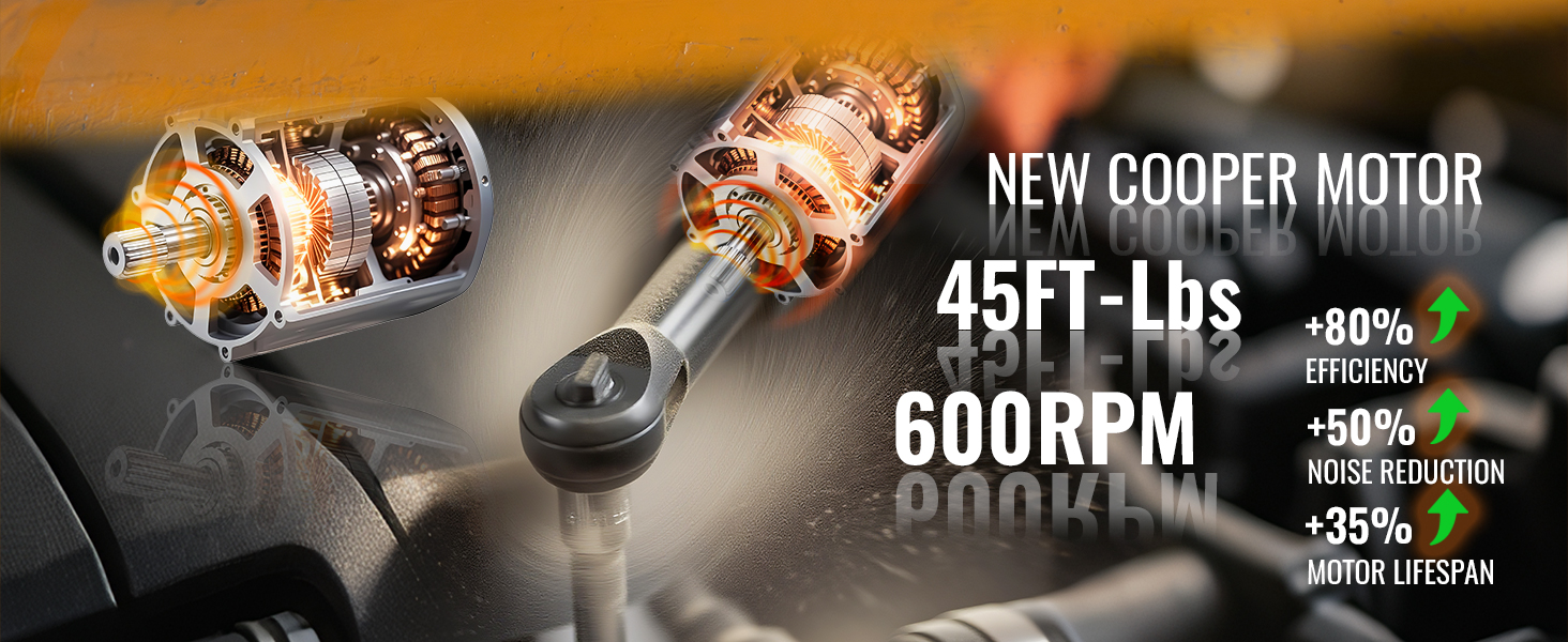 Bingoway 3/8" Extended Electric Ratchet Wrench Set